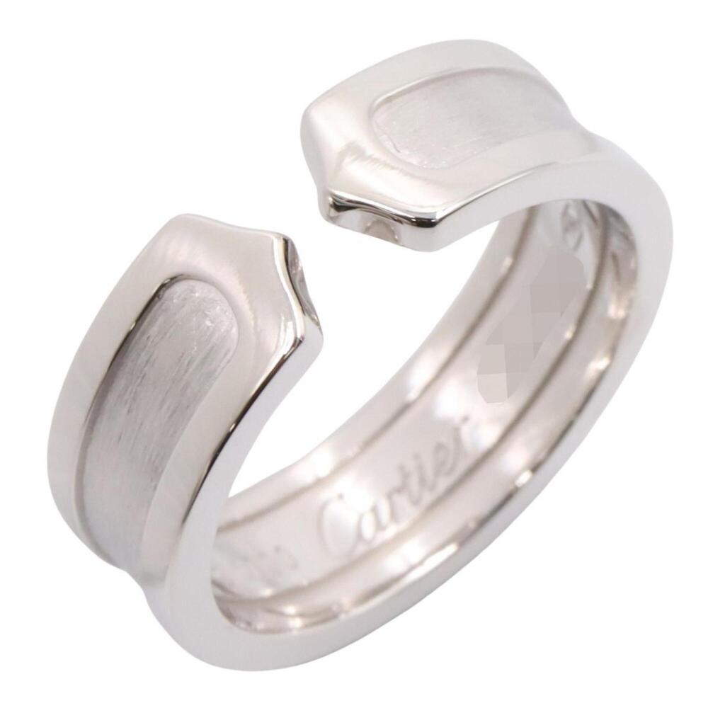 Cartier C2 Ring, 18K White Gold (18KWG), Women's Silver Tone